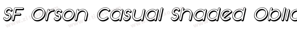 SF Orson Casual Shaded Oblique字体转换